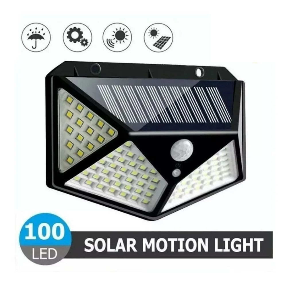 Lampara Solar 100 Luces Led Exteriores Sensor Movimiento CL-100